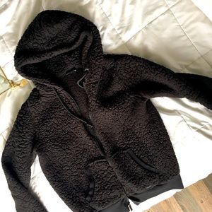Black fleece hoodie
